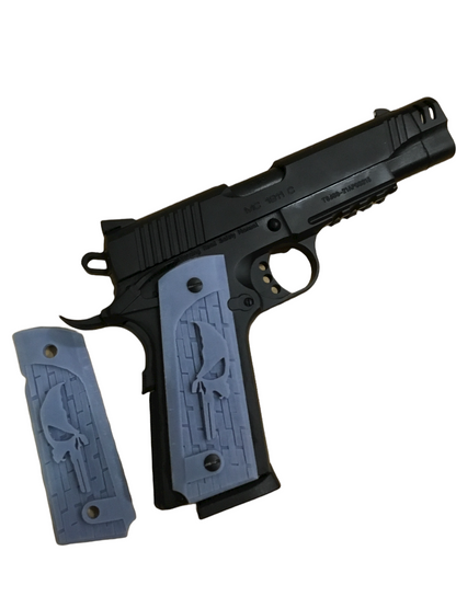 SSWI Full Size 1911 .45acp and Clones Punisher Grips - Any Color - 45Cal Custom