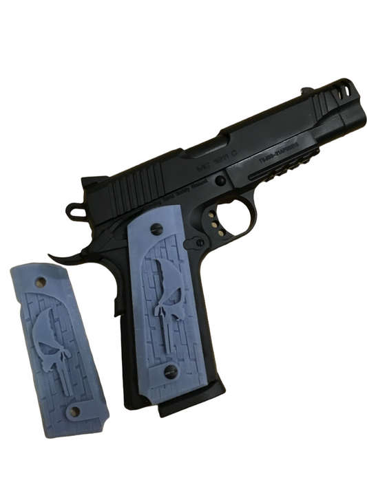 SSWI Full Size 1911 .45acp and Clones Punisher Grips - Any Color - 45Cal Custom