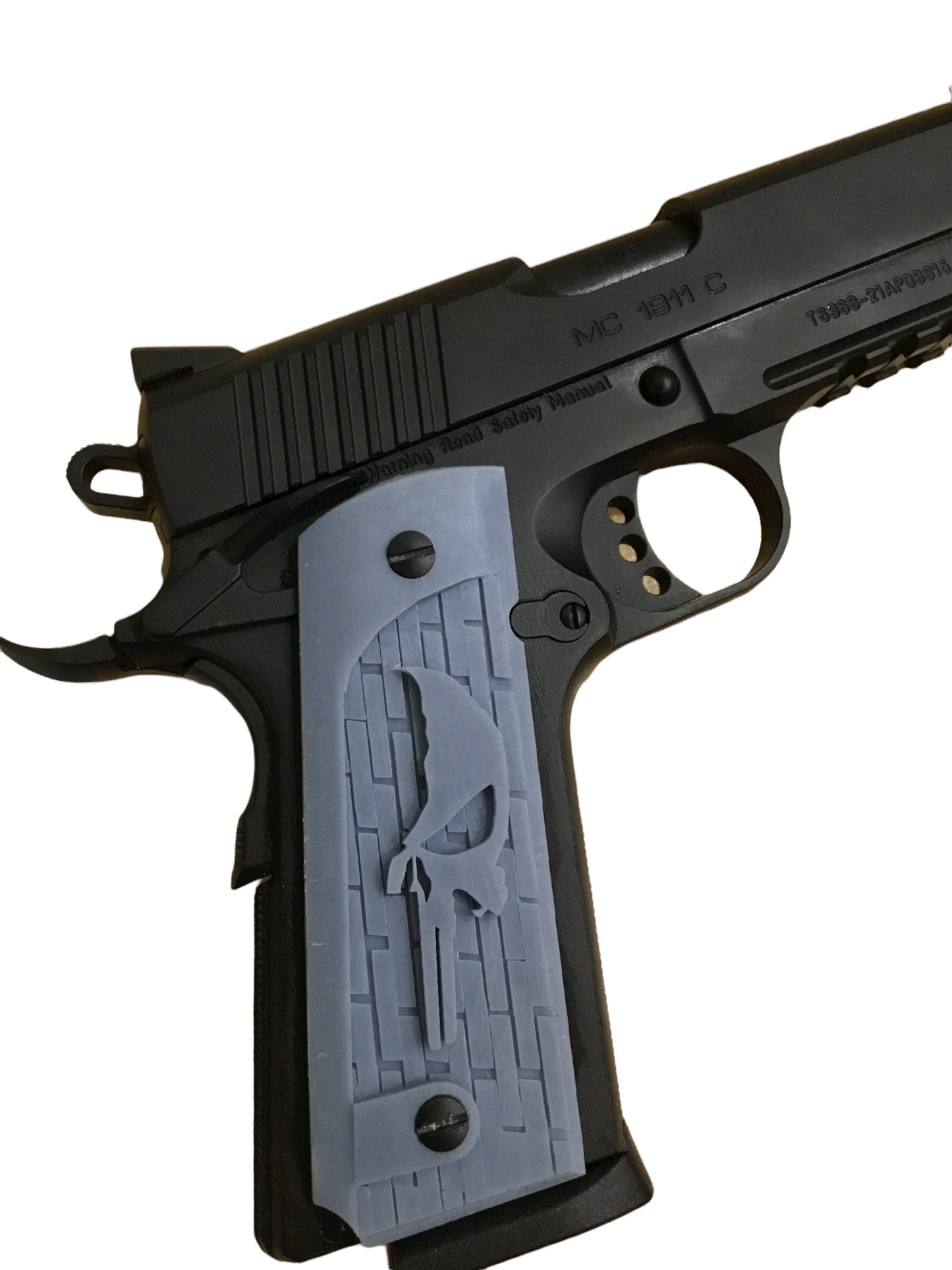 SSWI Full Size 1911 .45acp and Clones Punisher Grips - Any Color - 45Cal Custom