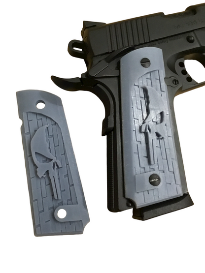 SSWI Full Size 1911 .45acp and Clones Punisher Grips - Any Color - 45Cal Custom