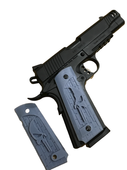 SSWI Full Size 1911 .45acp and Clones Punisher Grips - Any Color - 45Cal Custom
