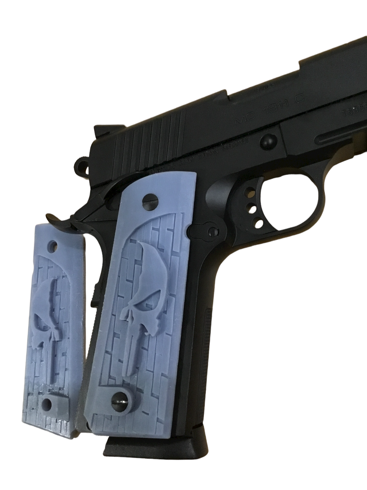 SSWI Full Size 1911 .45acp and Clones Punisher Grips - Any Color - 45Cal Custom