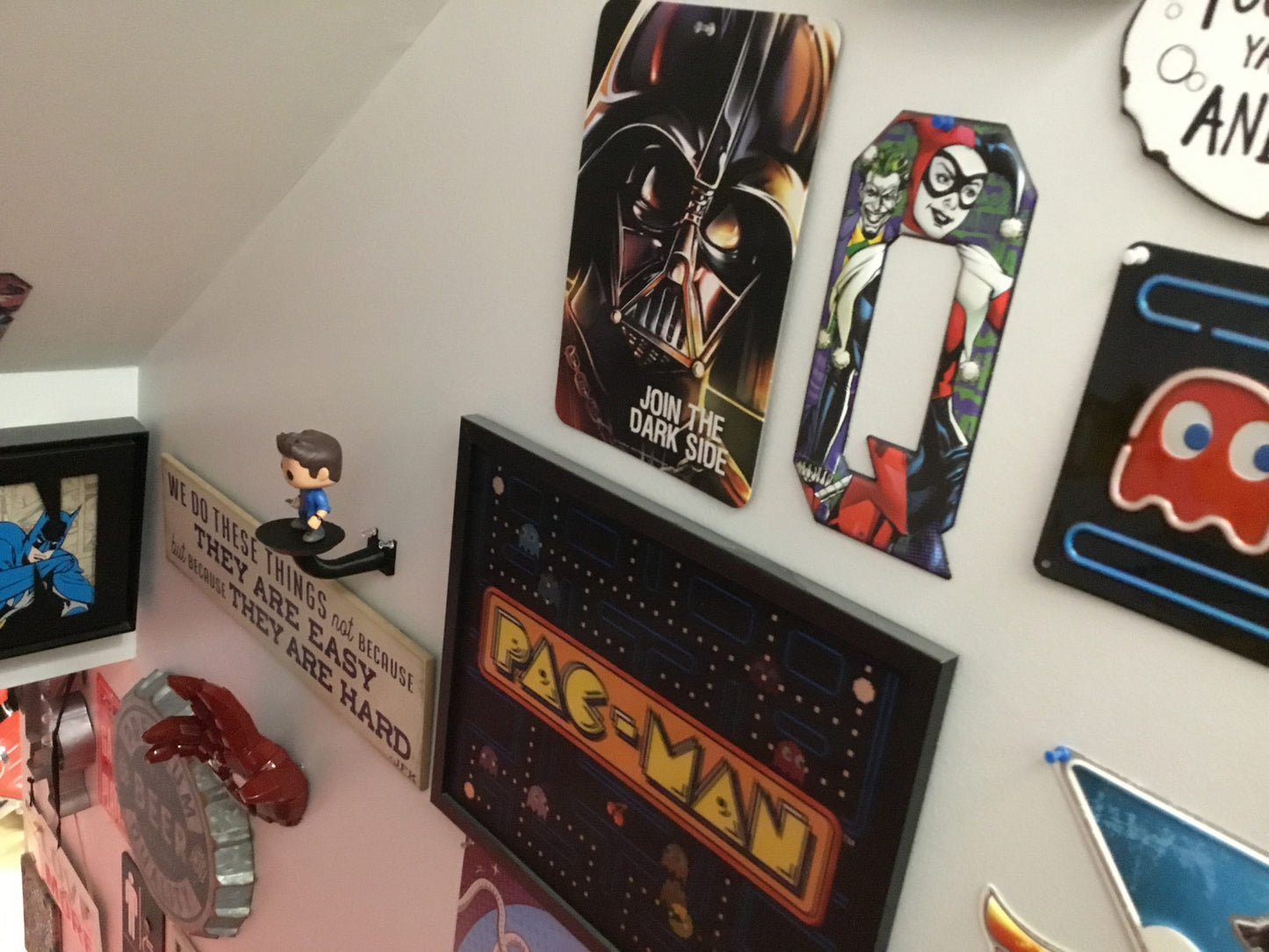 Funko Pop Wall Mount Stand, Shelf, SSWI Hang in Seconds - No Nails - Any Color