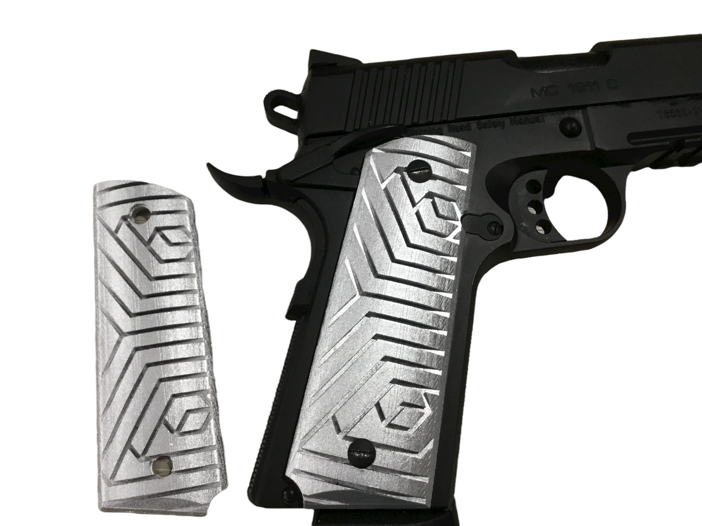 SSWI Full Size 1911 .45acp and Clones Geometric Grips - Any Color - 45Cal Custom