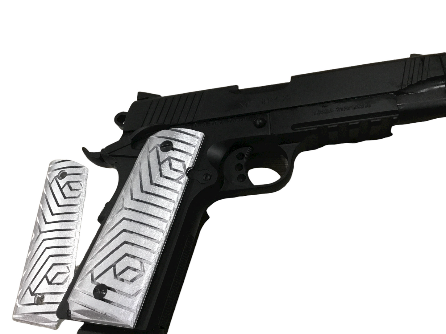 SSWI Full Size 1911 .45acp and Clones Geometric Grips - Any Color - 45Cal Custom