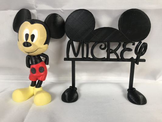 Mickey Mouse FAN ART Display Sign Stand POP Wobblers Collectibles