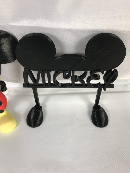 Mickey Mouse FAN ART Display Sign Stand POP Wobblers Collectibles