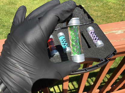 SSWI's Resident Evil Briefcase Kit Metal Syringe T-Virus Antidotes Umbrella Corporation