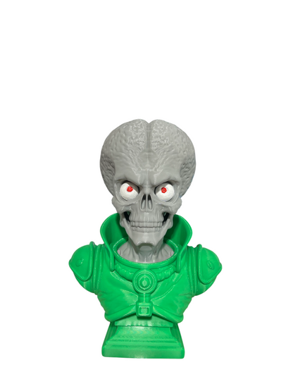 Large 12" Detailed Mars Attacks Alien Martian Sculpture Head Sci-Fi Décor Statue