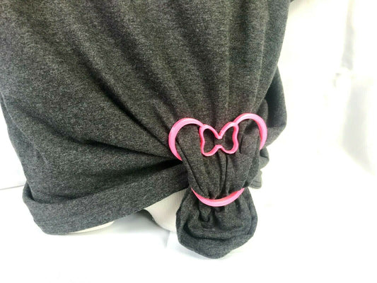 TWO Mouse Shirt Clips, T-Shirt / Scarf Style Slide Ring Holder. Tee Shirt Pull
