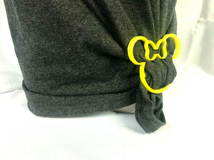 TWO Mouse Shirt Clips, T-Shirt / Scarf Style Slide Ring Holder. Tee Shirt Pull