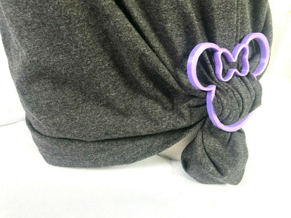TWO Mouse Shirt Clips, T-Shirt / Scarf Style Slide Ring Holder. Tee Shirt Pull