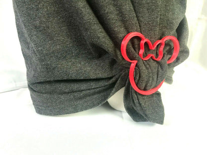 TWO Mouse Shirt Clips, T-Shirt / Scarf Style Slide Ring Holder. Tee Shirt Pull