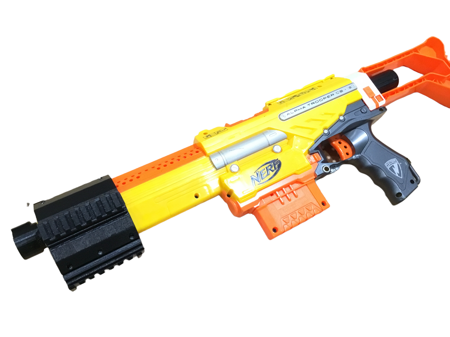 Barrel Pump Grip Adapter With Picatinny Rails ONLY For Alpha Trooper Any Color