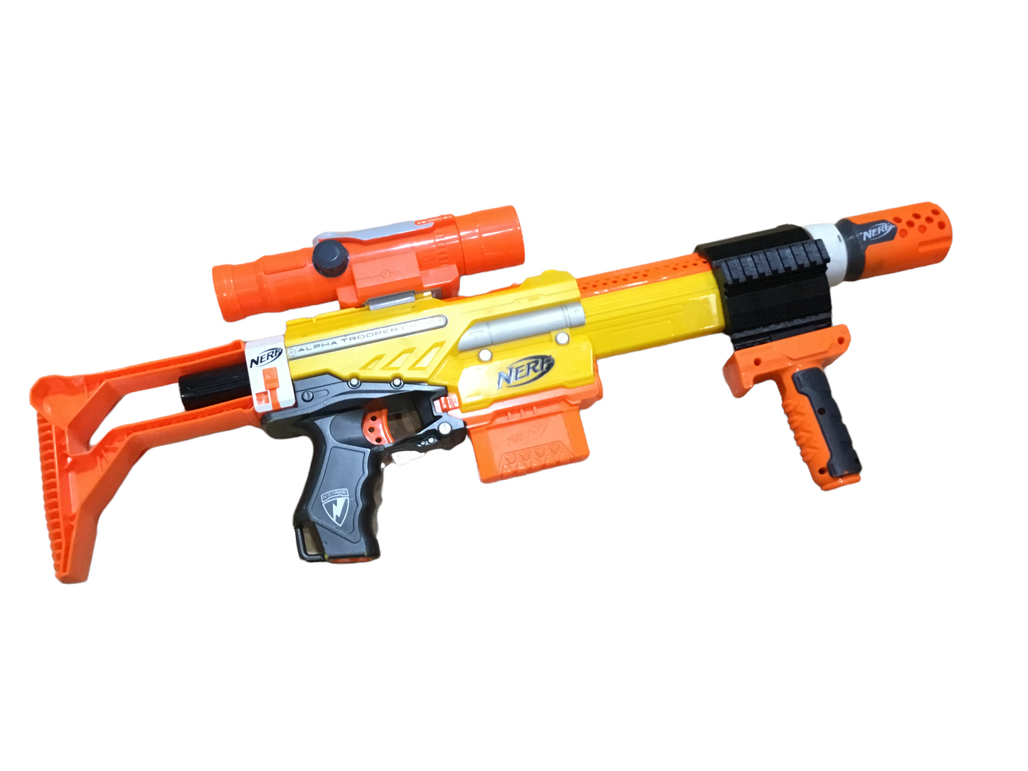 Barrel Pump Grip Adapter With Picatinny Rails ONLY For Alpha Trooper Any Color