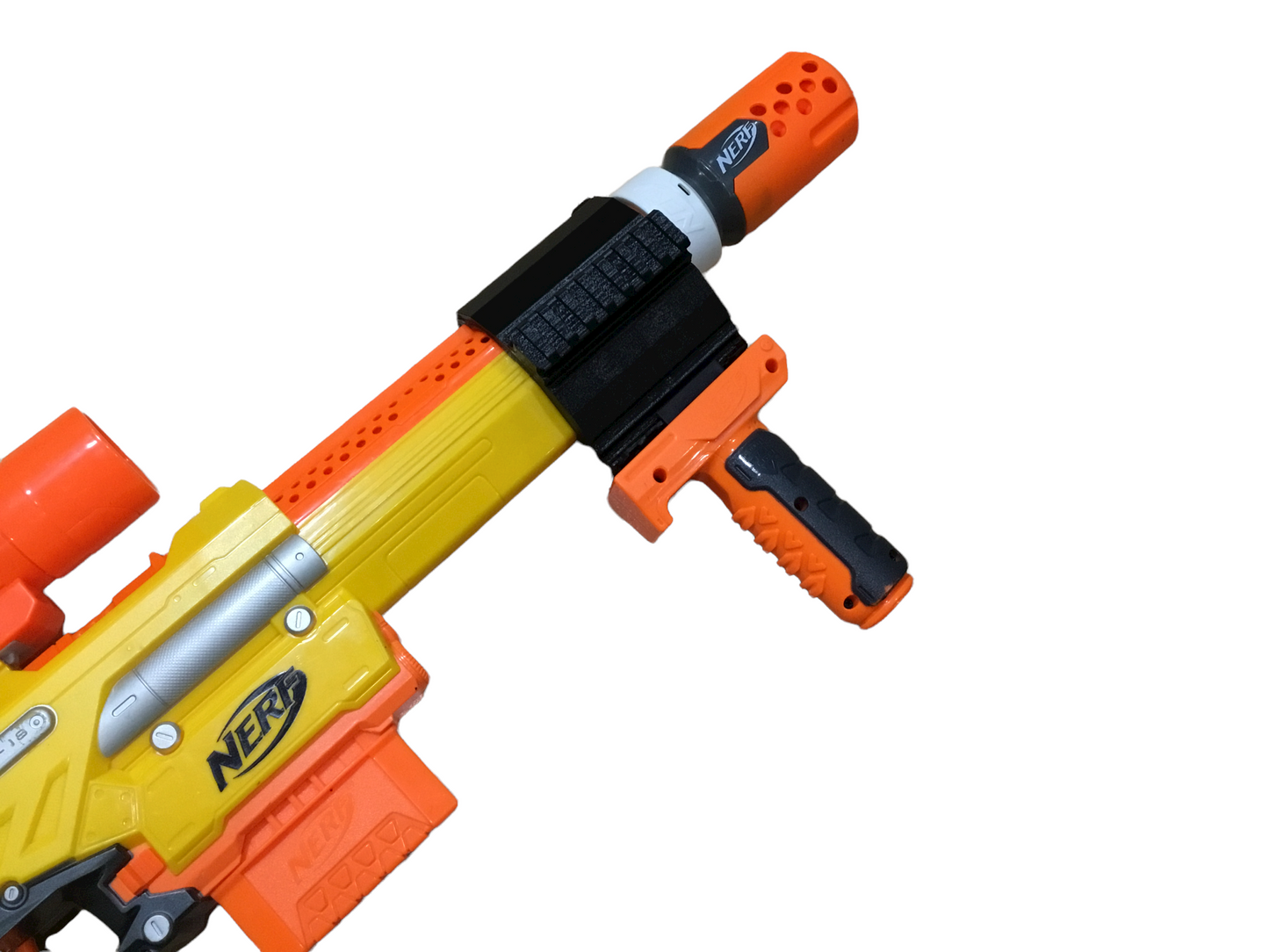 Barrel Pump Grip Adapter With Picatinny Rails ONLY For Alpha Trooper Any Color