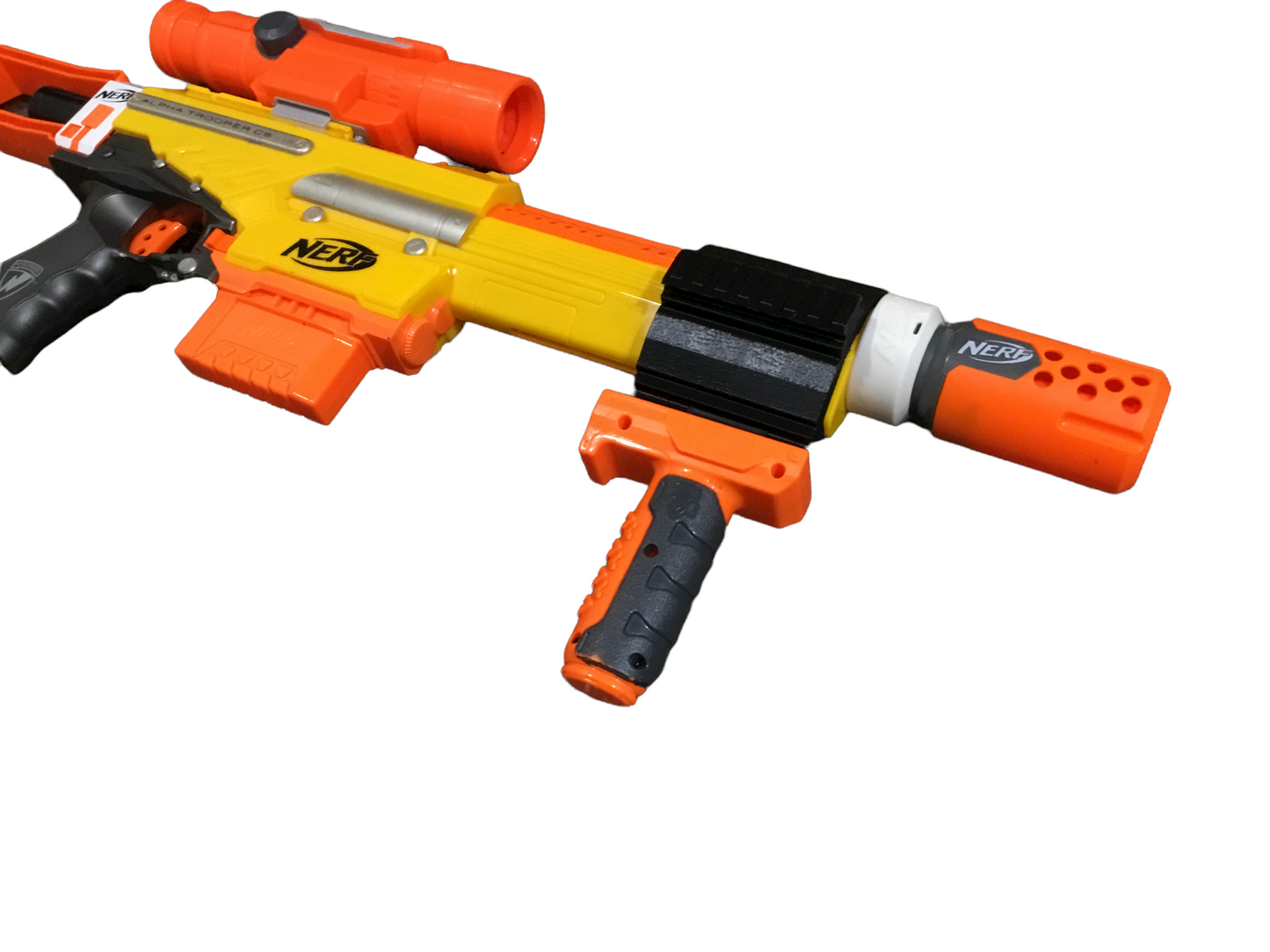 Barrel Pump Grip Adapter With Picatinny Rails ONLY For Alpha Trooper Any Color