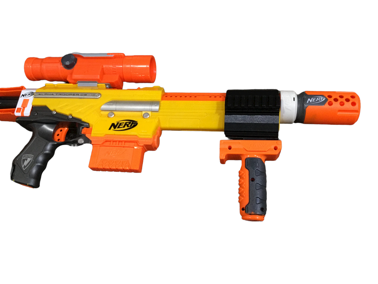 Barrel Pump Grip Adapter With Picatinny Rails ONLY For Alpha Trooper Any Color