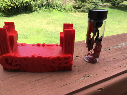 Carnage Symbiote Contained in a Glass Vial with Custom Display Stand - CosPlay