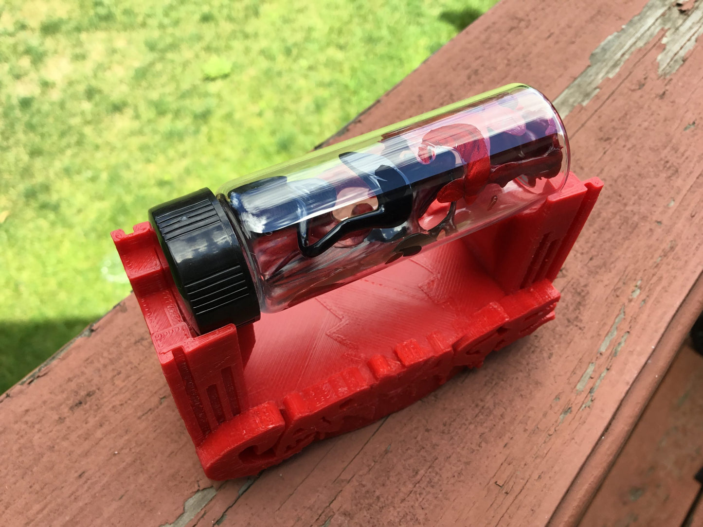 Carnage Symbiote Contained in a Glass Vial with Custom Display Stand - CosPlay