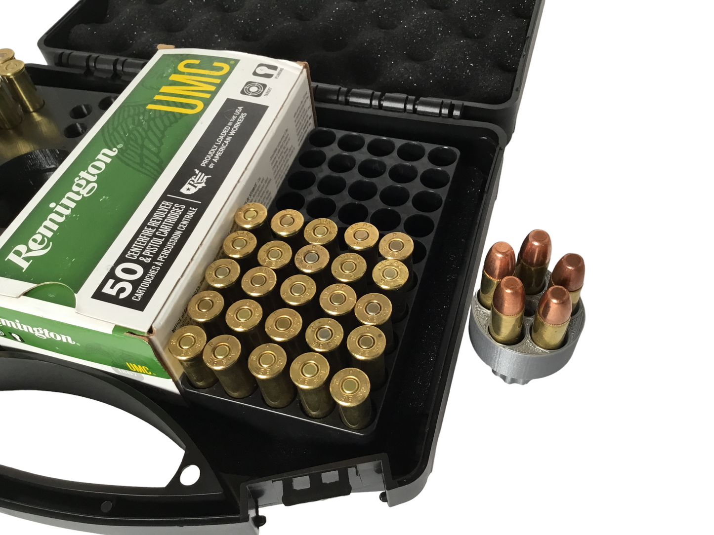 SSWI 357 38 Special 5 Shot Revolver Speed Loader, Loading Tray Carrying Case Kit