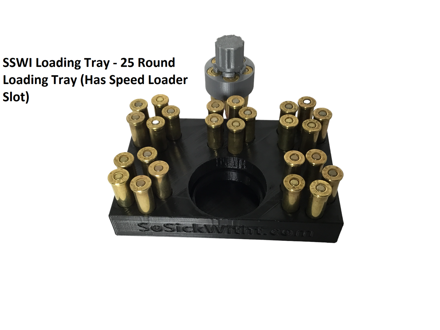 SSWI 357 38 Special 5 Shot Revolver Speed Loader, Loading Tray Carrying Case Kit