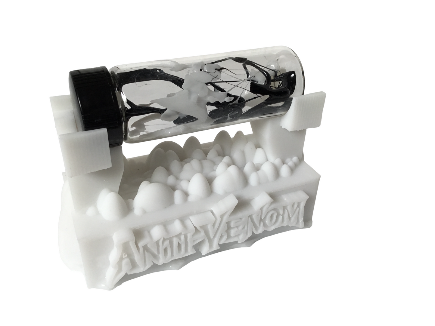 Anti-Venom Symbiote Contained in a Glass Vial with Custom Display Stand CosPlay