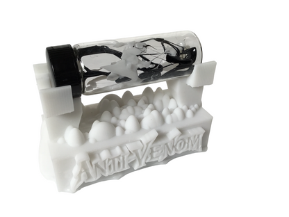 Anti-Venom Symbiote Contained in a Glass Vial with Custom Display Stand CosPlay