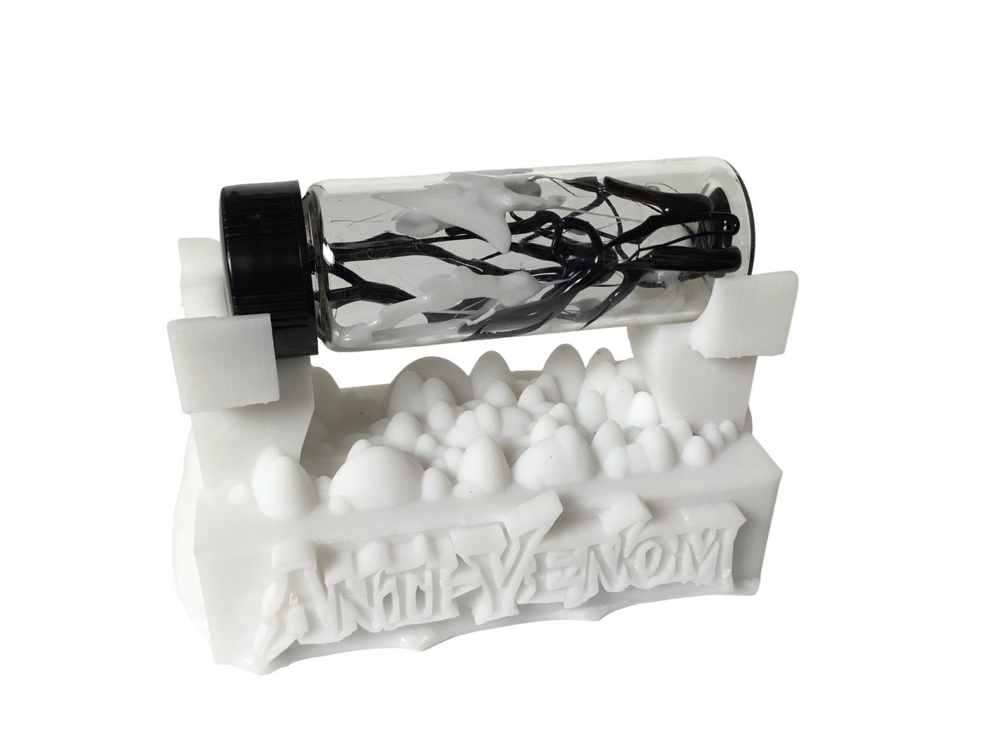 Anti-Venom Symbiote Contained in a Glass Vial with Custom Display Stand CosPlay