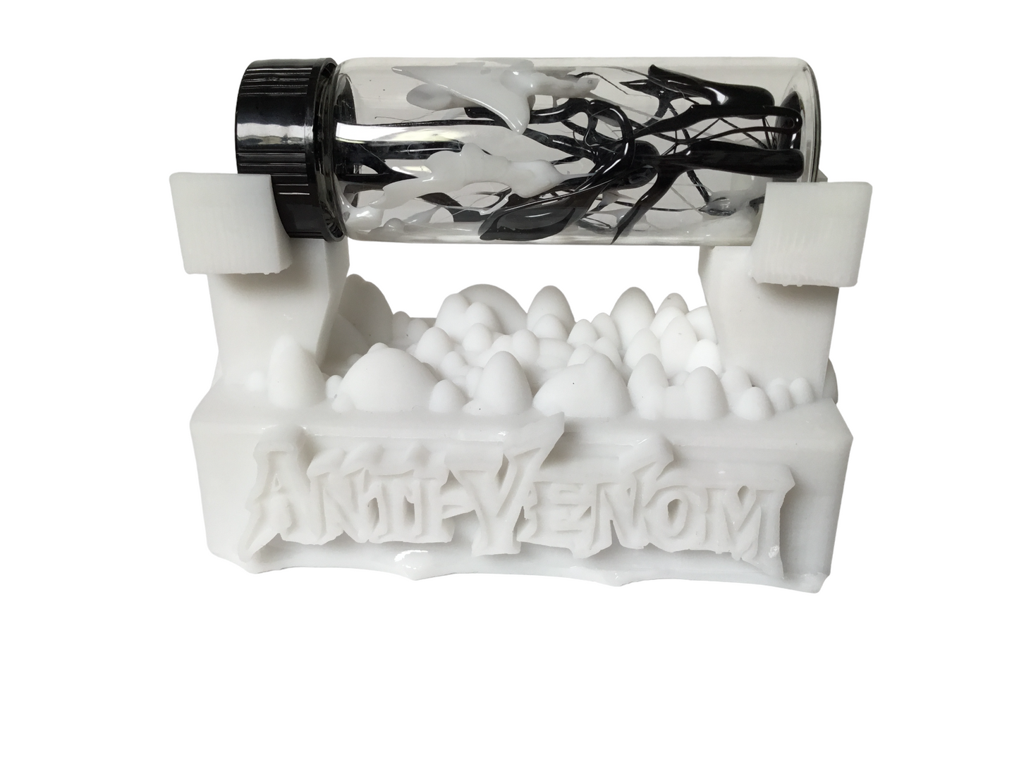 Anti-Venom Symbiote Contained in a Glass Vial with Custom Display Stand CosPlay