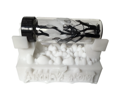 Anti-Venom Symbiote Contained in a Glass Vial with Custom Display Stand CosPlay