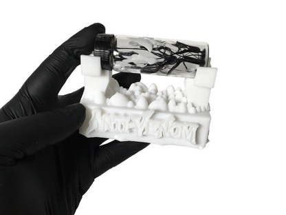 Anti-Venom Symbiote Contained in a Glass Vial with Custom Display Stand CosPlay