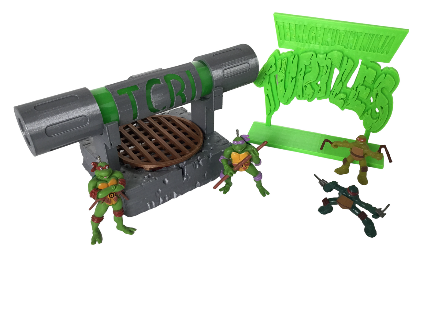 Teenage Mutant Ninja Turtles TCRI Mutagen Ooze Canister, Sign & Light up display
