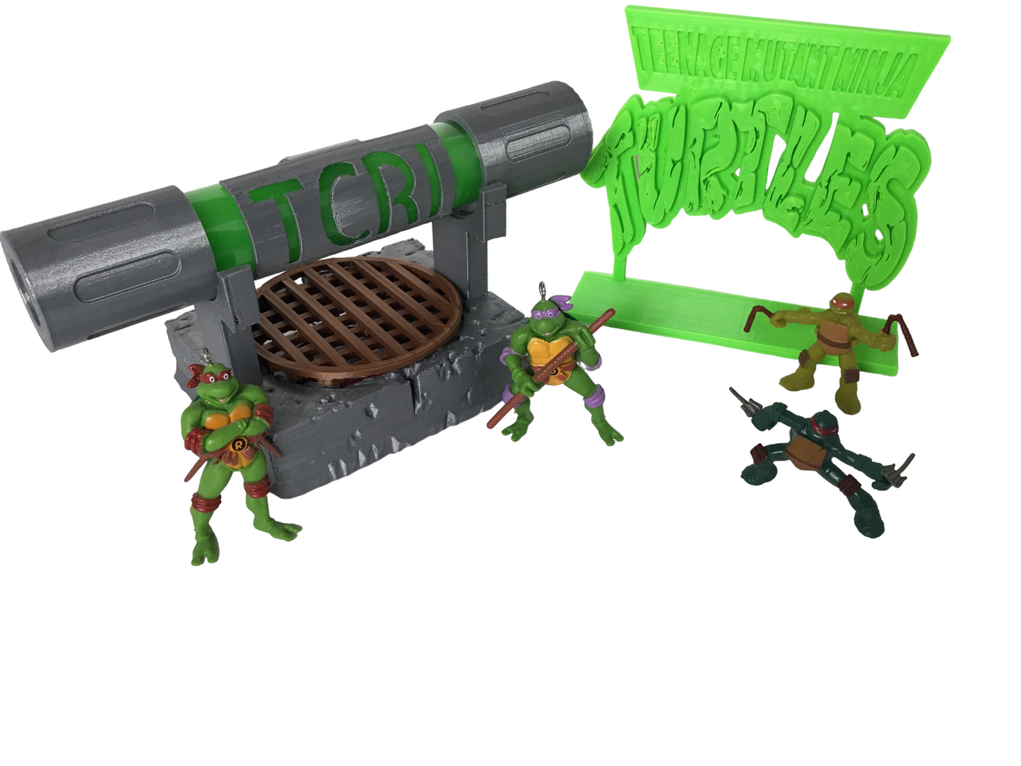 Teenage Mutant Ninja Turtles TCRI Mutagen Ooze Canister, Sign & Light up display
