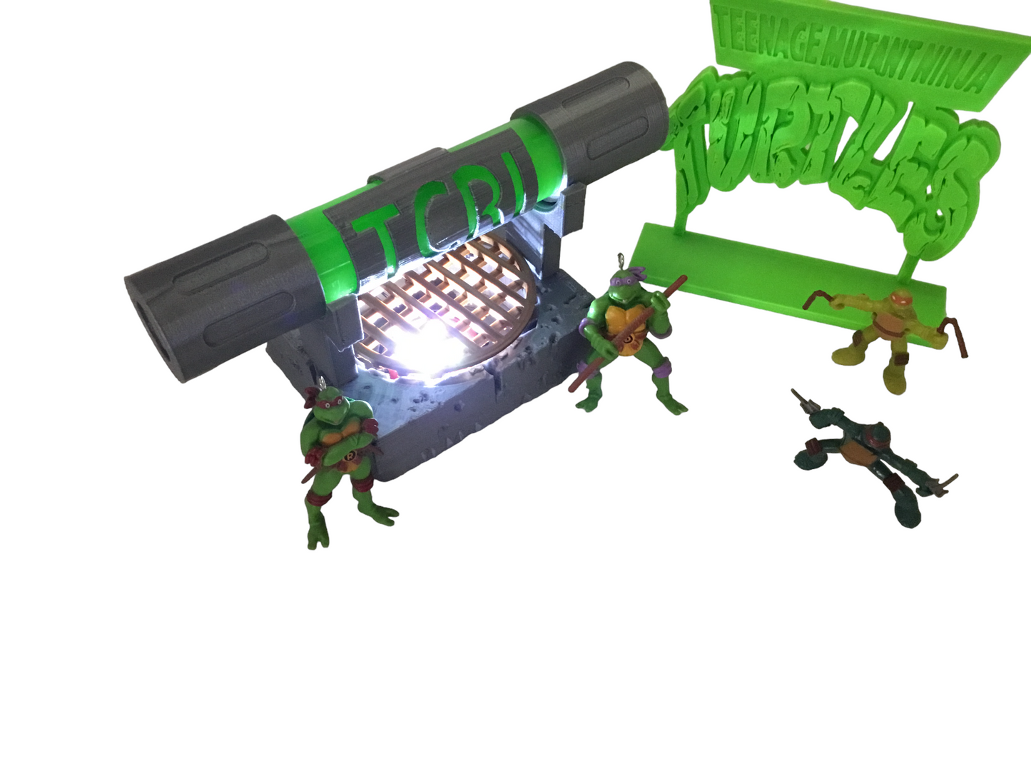 Teenage Mutant Ninja Turtles TCRI Mutagen Ooze Canister, Sign & Light up display