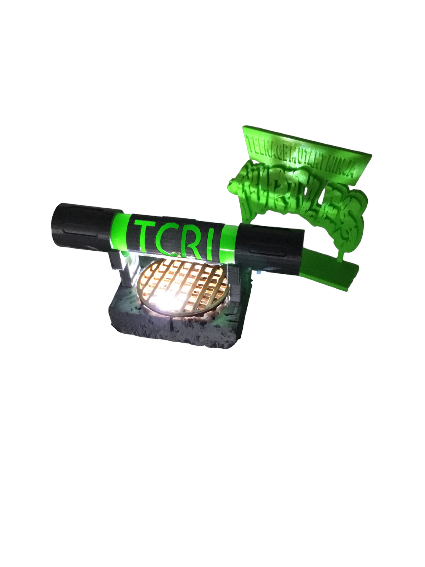 Teenage Mutant Ninja Turtles TCRI Mutagen Ooze Canister, Sign & Light up display