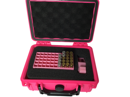 Pink or Black 9mm 380 357 38 Special Speed Loader Storage Tray Carrying Case Kit