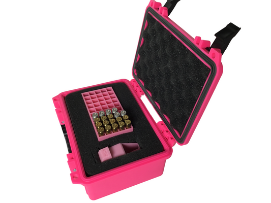 Pink or Black 9mm 380 357 38 Special Speed Loader Storage Tray Carrying Case Kit
