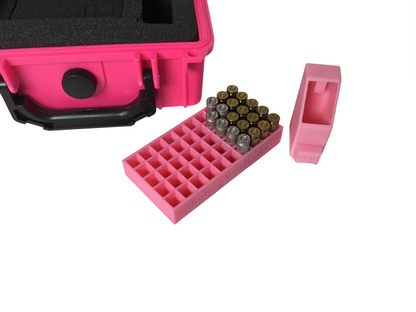 Pink or Black 9mm 380 357 38 Special Speed Loader Storage Tray Carrying Case Kit