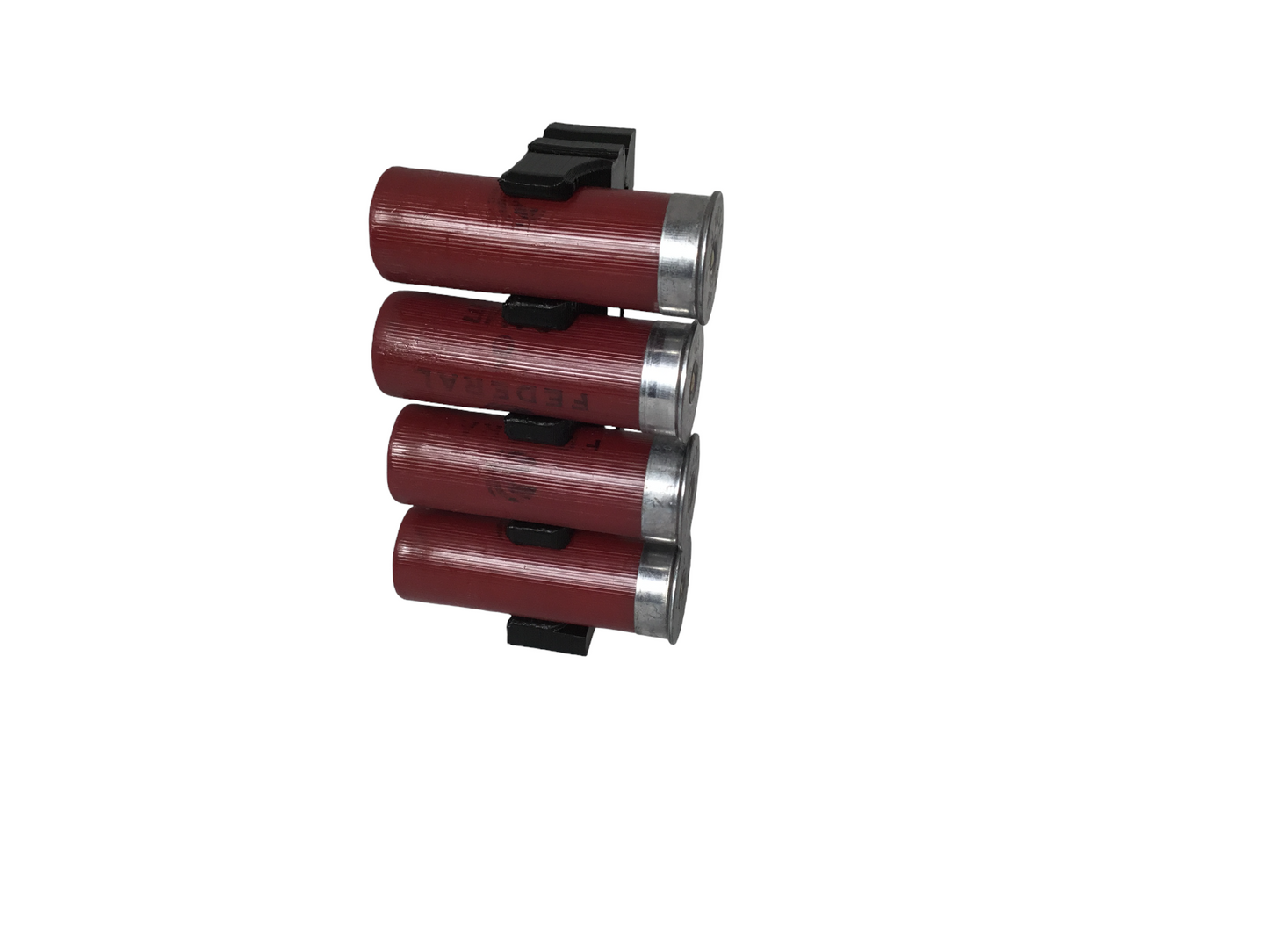 4 Shell Tactical Shotgun 12 Gauge Shell Ammo Holder with Vest / Belt Clip 12 Ga.
