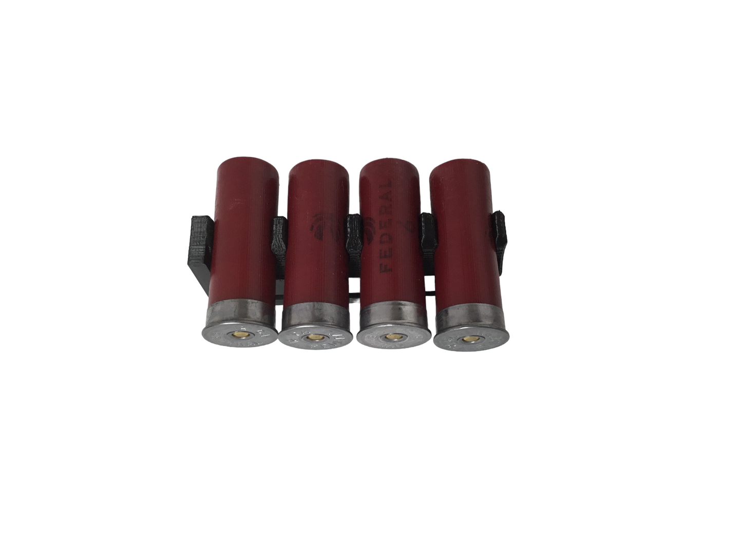 4 Shell Tactical Shotgun 12 Gauge Shell Ammo Holder with Vest / Belt Clip 12 Ga.