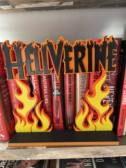 Hellverine Large Flame Collectors Display Sign Wolverine Hellfire Decor 10x10
