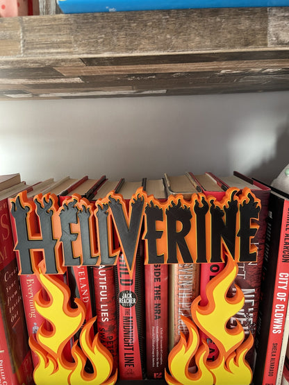 Hellverine Large Flame Collectors Display Sign Wolverine Hellfire Decor 10x10