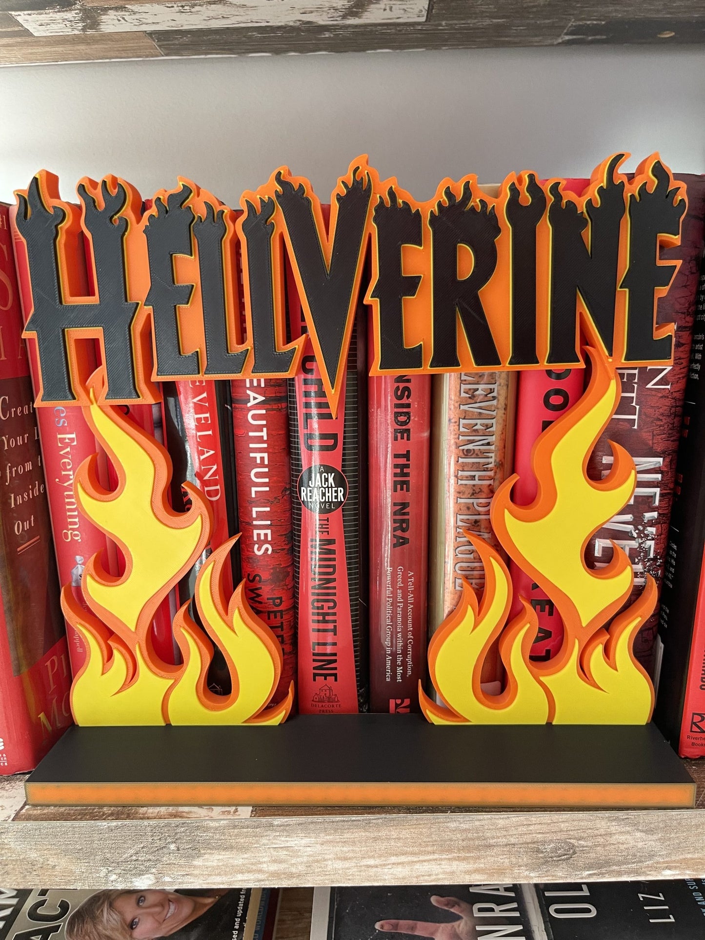 Hellverine Large Flame Collectors Display Sign Wolverine Hellfire Decor 10x10