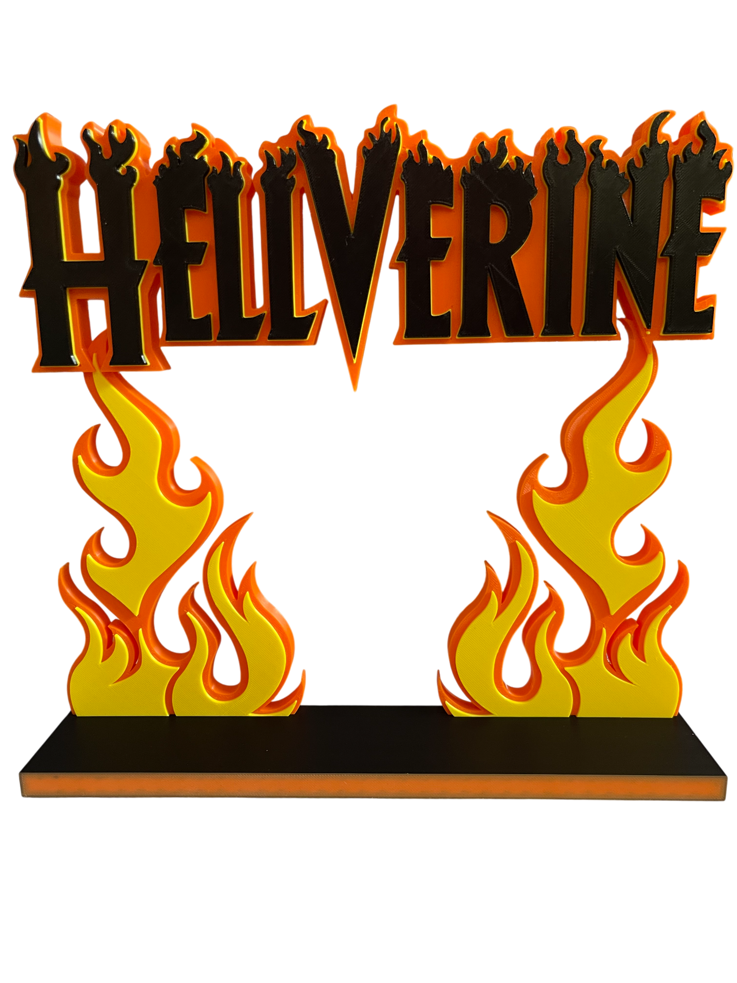 Hellverine Large Flame Collectors Display Sign Wolverine Hellfire Decor 10x10