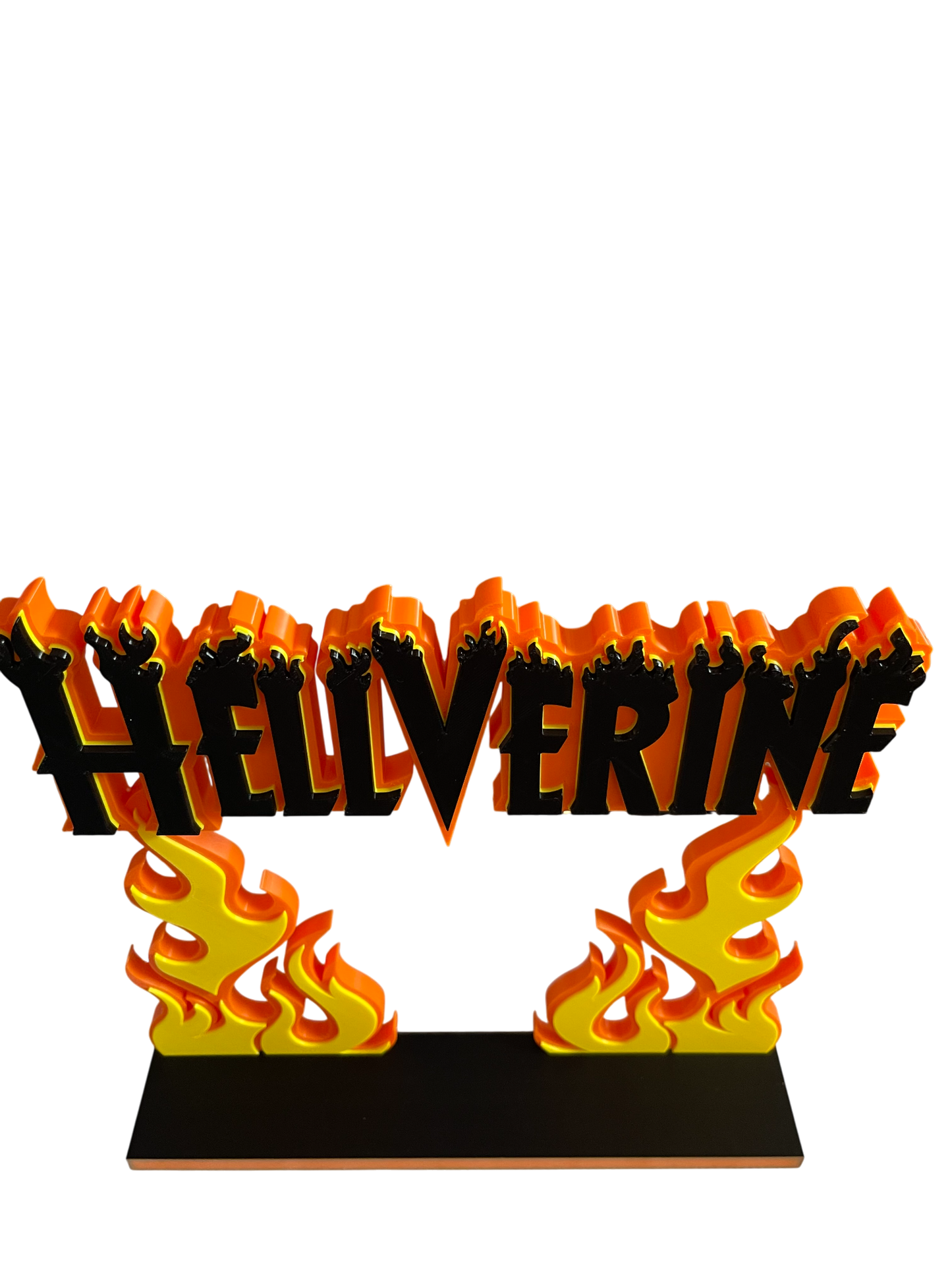 Hellverine Large Flame Collectors Display Sign Wolverine Hellfire Decor 10x10