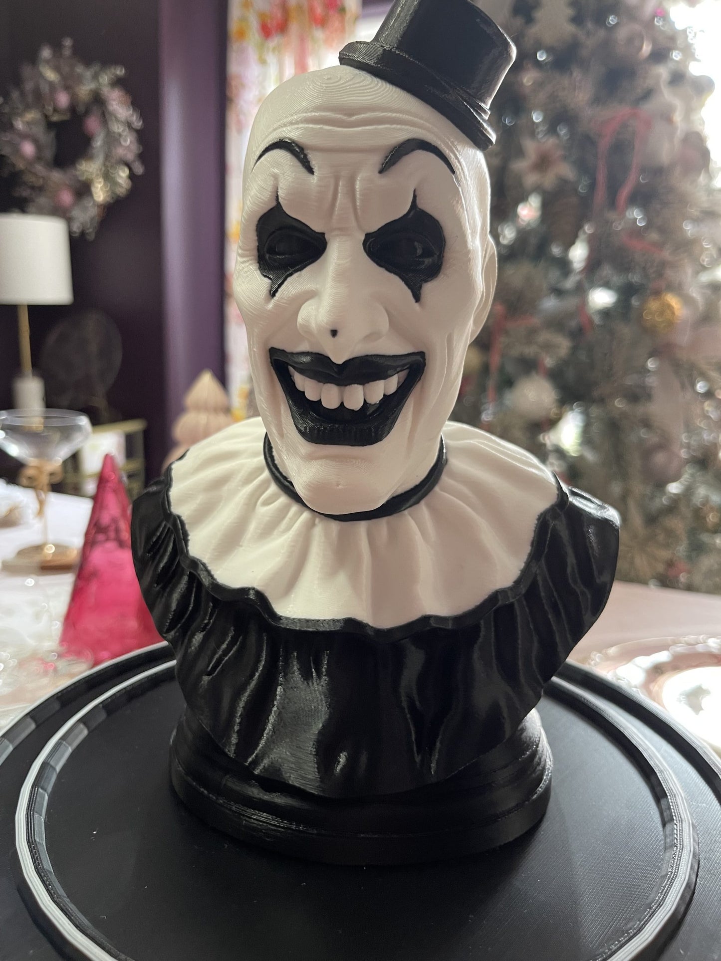 Large Horror Art the Clown 2-Tier Cupcake & Cookie Display Stand 17” Party Tray