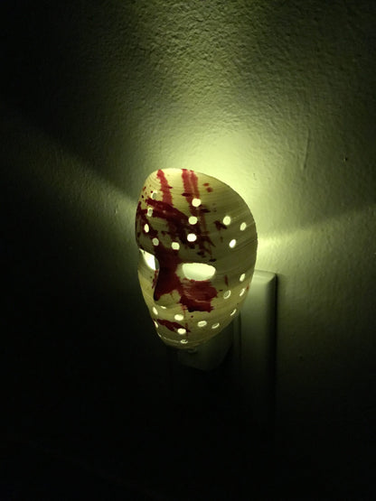 Jason Mask AUTO LED Plug in Night Light Lamp - Scary, Spooky, Horror, Gothic Fun