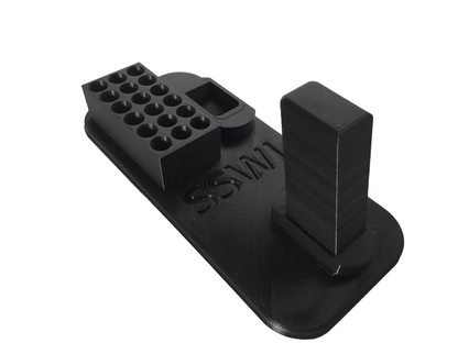 9mm Gun, Bullets and Magazine Display Stand - Any Color, Handgun Clip Holder