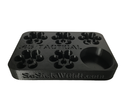 SSWI 45 6 Shot Revolver Loading Tray, Speed Loader Slot and Carrying Case Kit